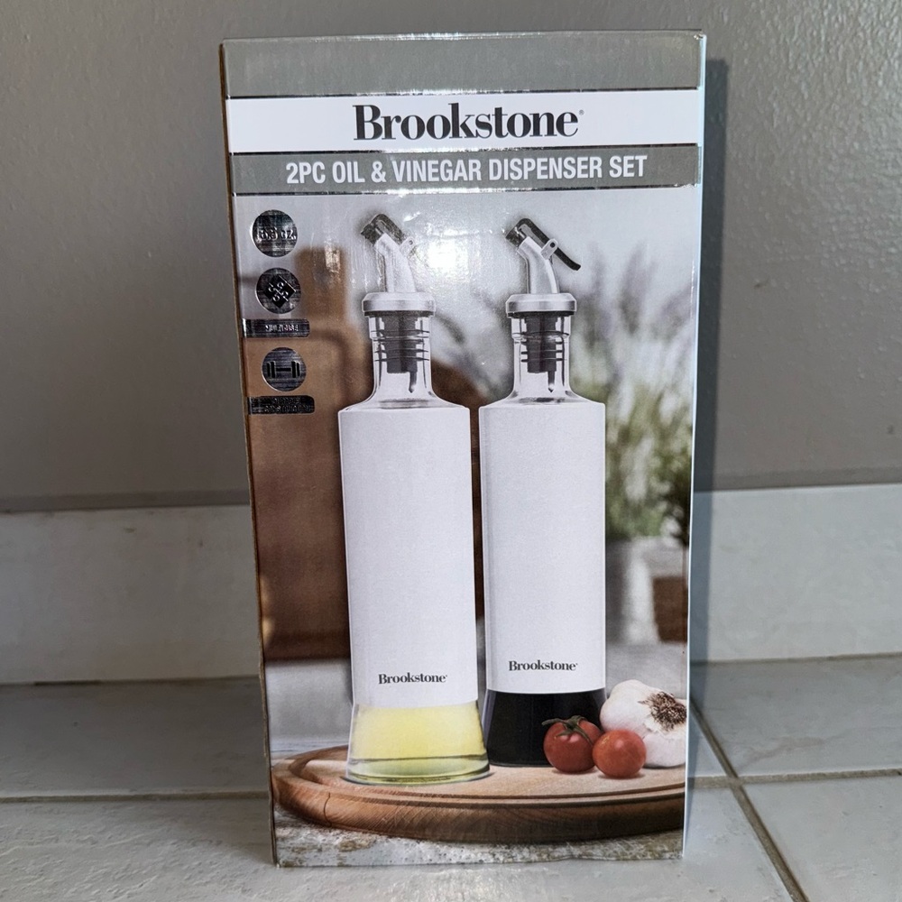 🆕 Brookstone Oil & Vinegar Dispenser Set